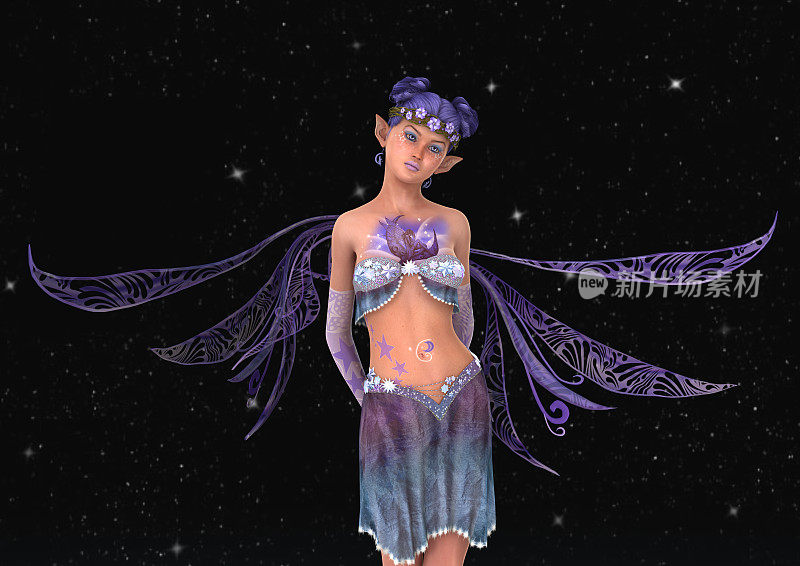 3D渲染紫仙子