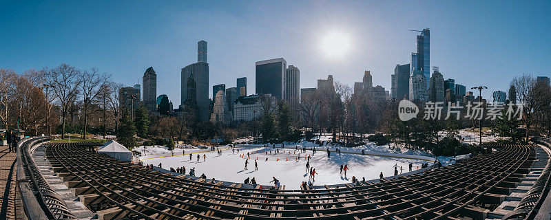 中央公园的环形滑冰场