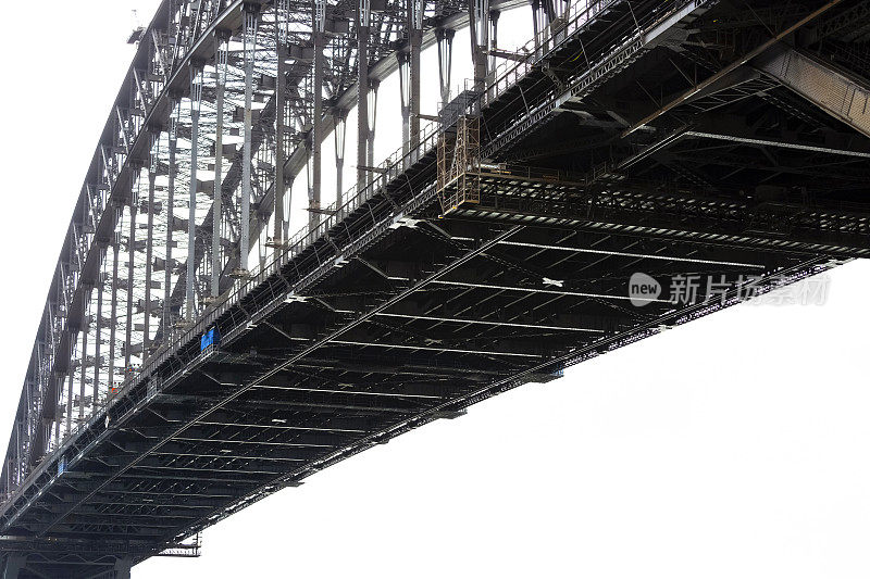 低角度的海港大桥，悉尼，澳大利亚，复制空间