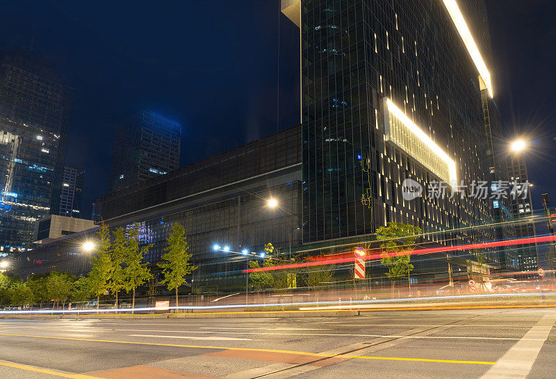 运动速度效应与城市之夜，杭州，中国