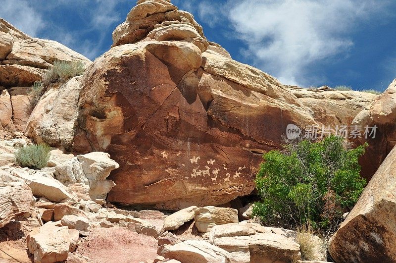 岩石雕刻，拱门国家公园，犹他州