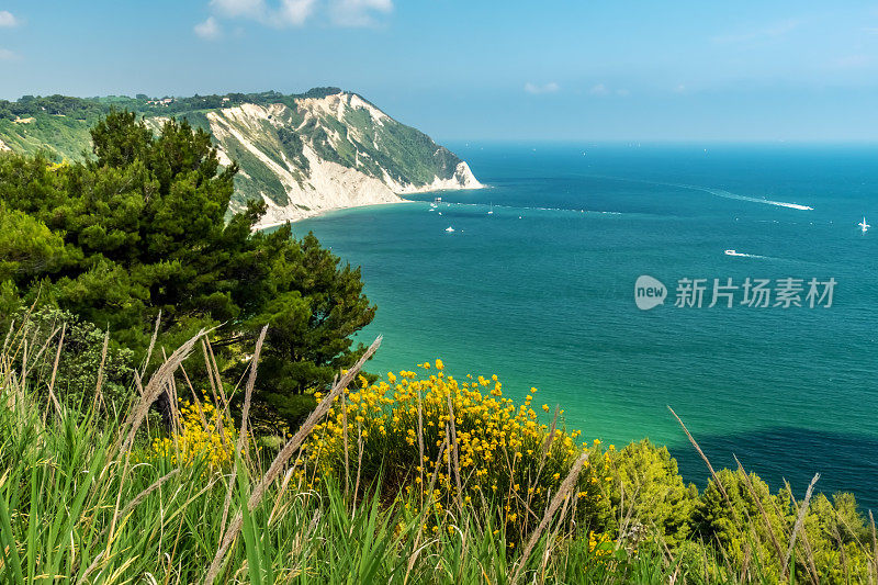 康尼罗，安科纳-悬崖，海岸线和草地地区