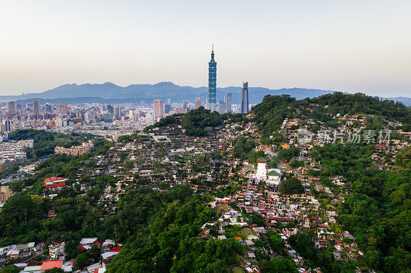 台湾台北市鸟瞰图