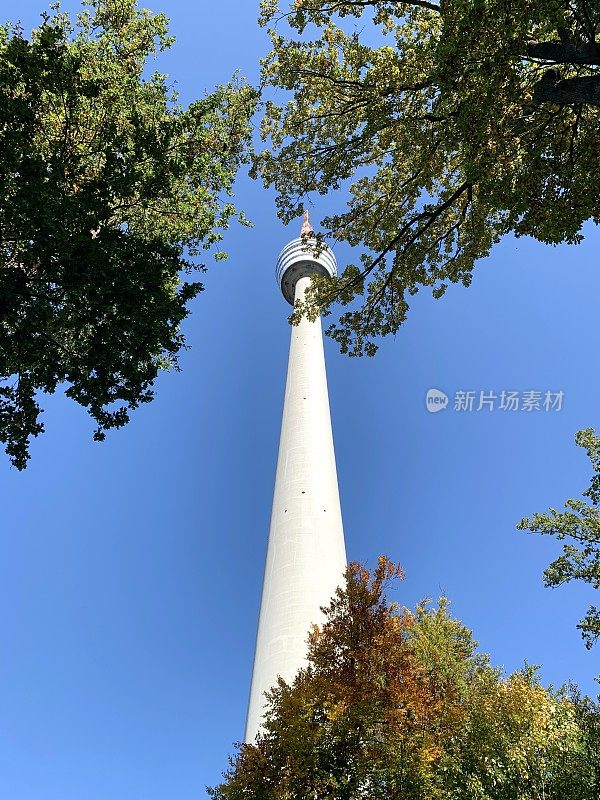 斯图加特，德国-电视塔，Fernsehturm，秋天