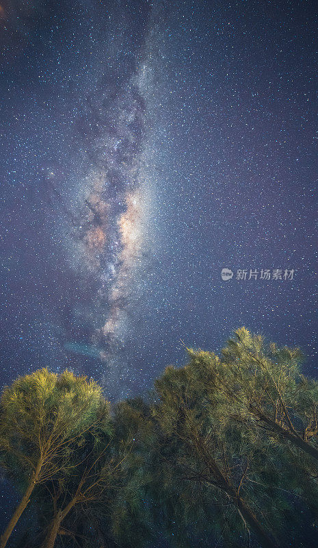 在印度尼西亚东爪哇溴火山星夜银河系