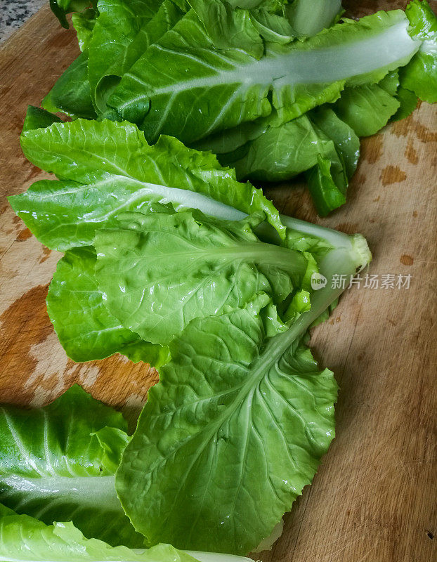 俯视图的健康绿色素食烹饪配料