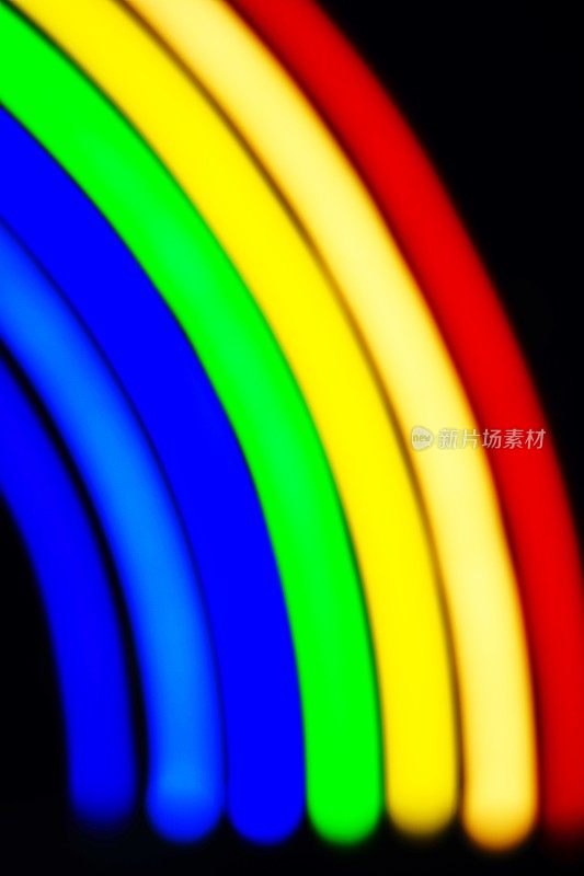 LED多色彩虹光模糊背景