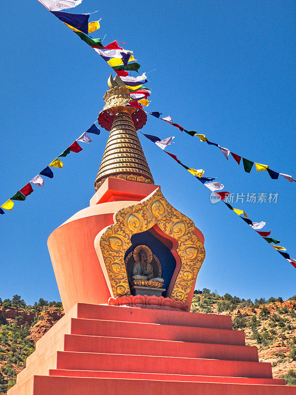 阿弥陀佛塔和和平公园，佛教寺庙在塞多那亚利桑那州