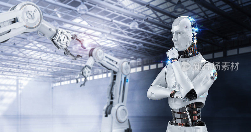 自动化工厂用机器人控制机器人手臂