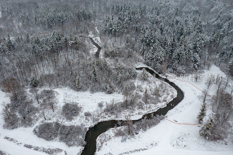 加拿大伍德布里奇冬季博伊德保护公园