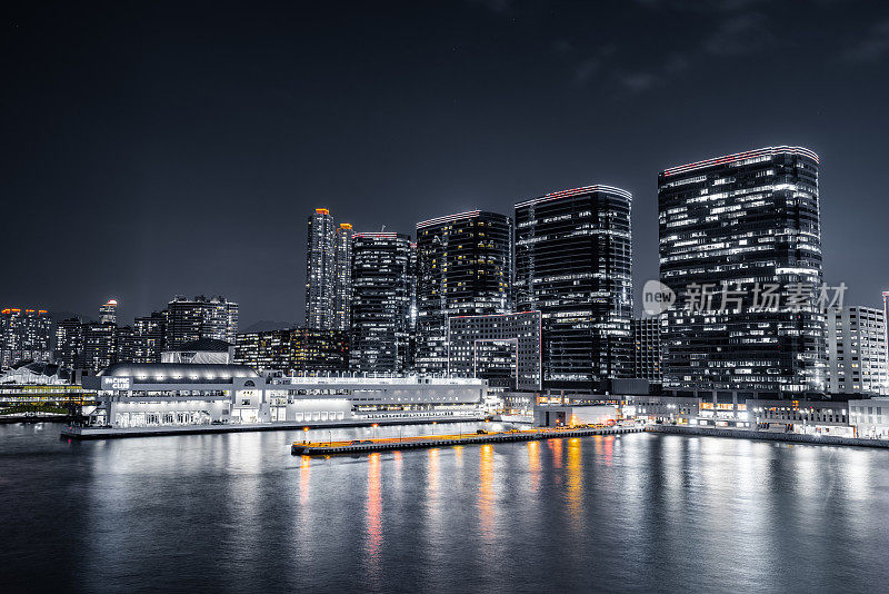 香港城市夜景天际线