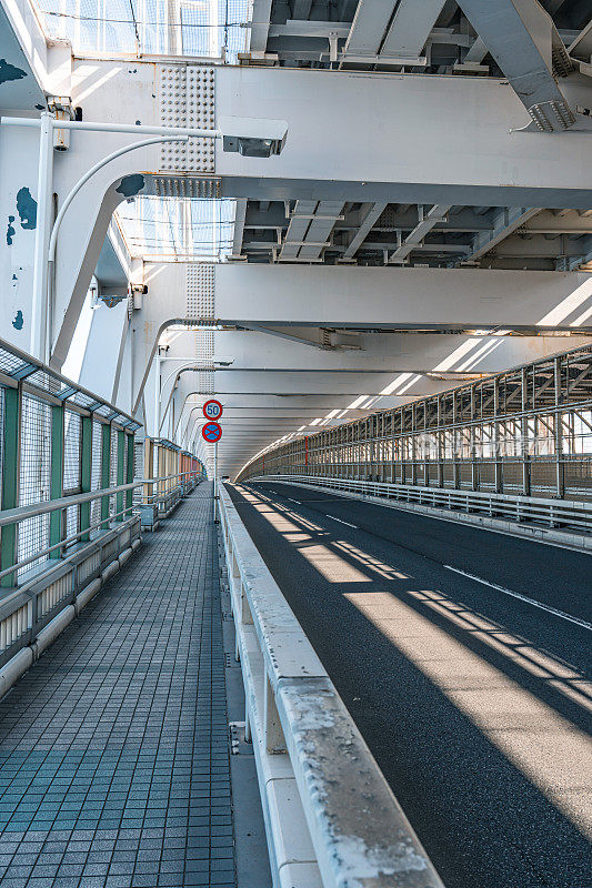 关于桥梁城市建设的复古背景材料日本东京