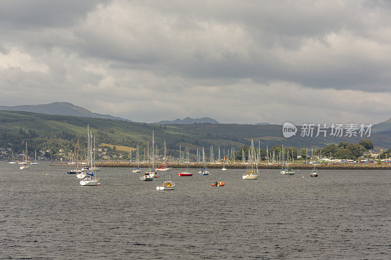 英格兰苏格兰格拉斯哥海伦斯堡的克莱德湾海岸