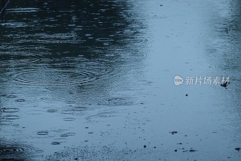 水坑与雨滴