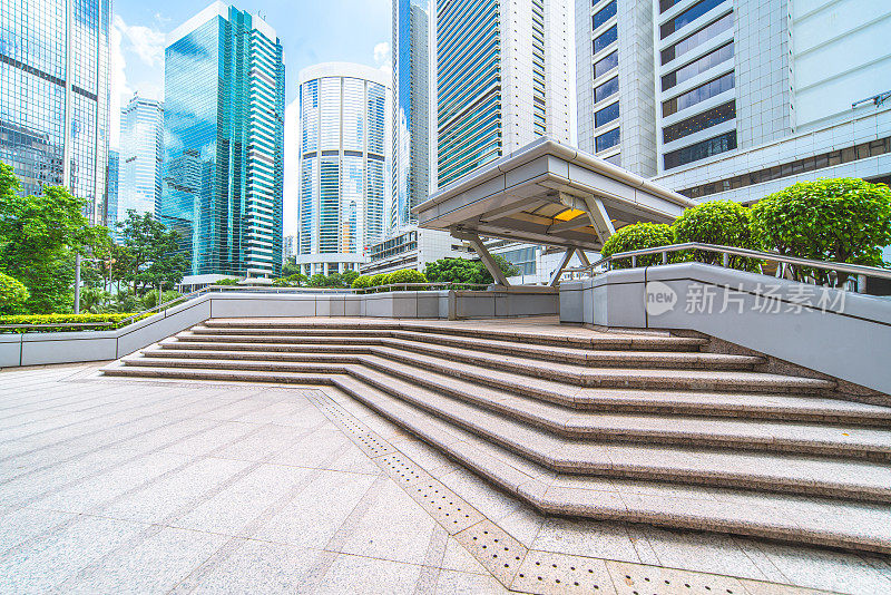 香港的写字楼和城市公园