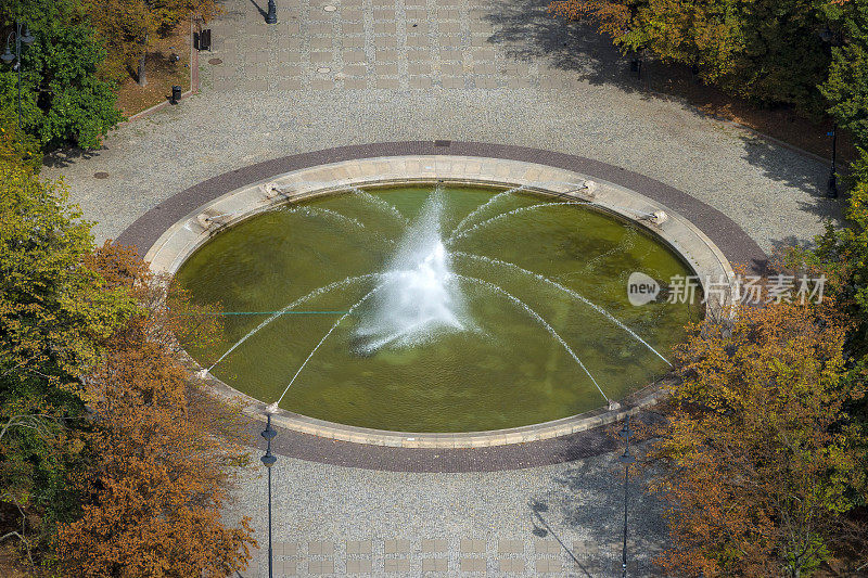波兰华沙的杜扎喷泉