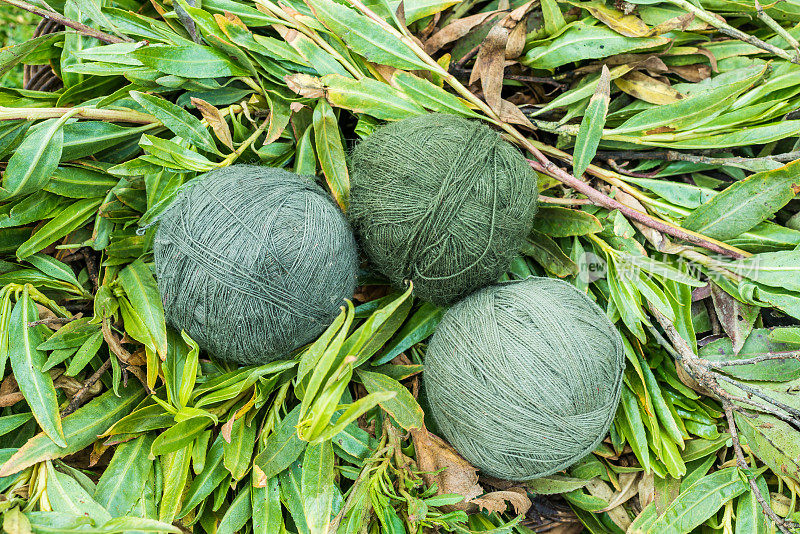 天然染色羊毛纱线秘鲁安第斯库斯科秘鲁