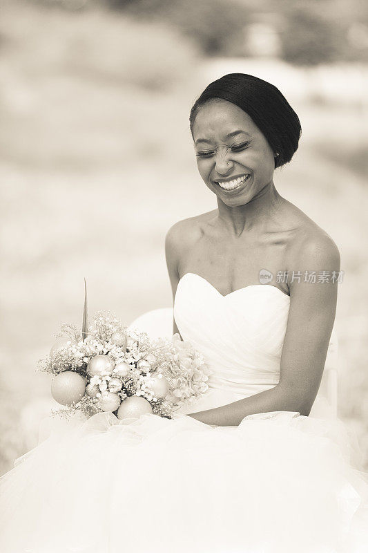 美丽的非裔美国新娘