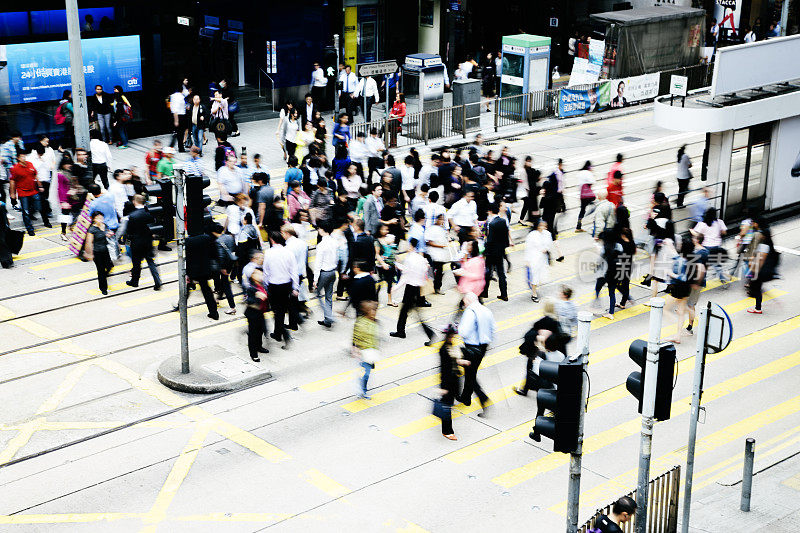 香港德辅道西行人过路处