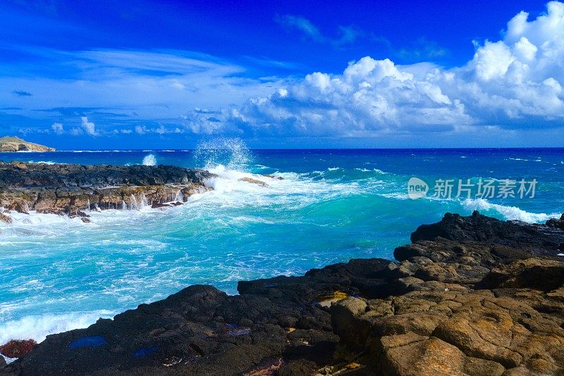 夏威夷的海岸线