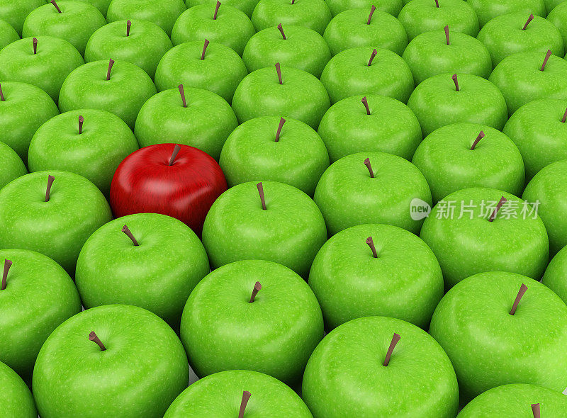 红苹果配绿苹果