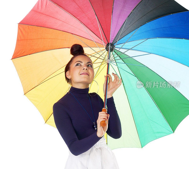 伞的女孩