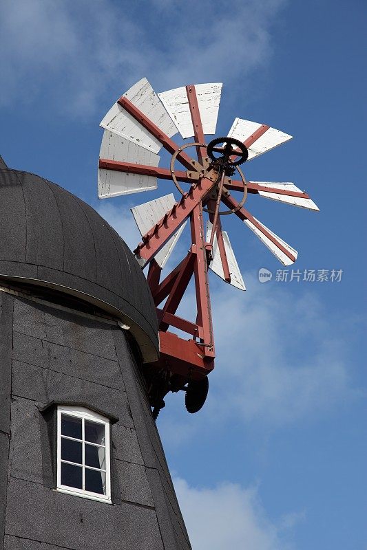 19世纪风车的细节
