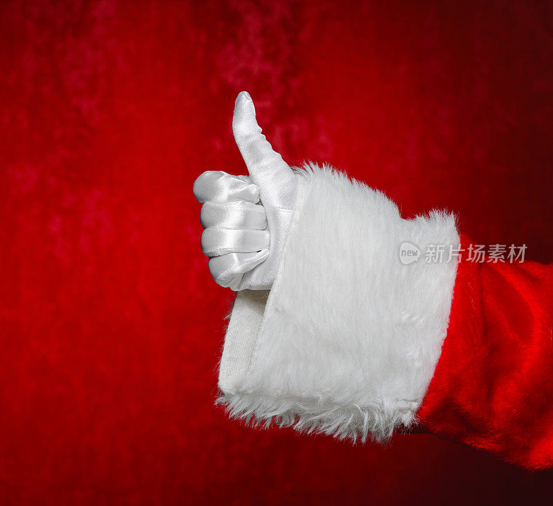 圣诞老人竖起大拇指