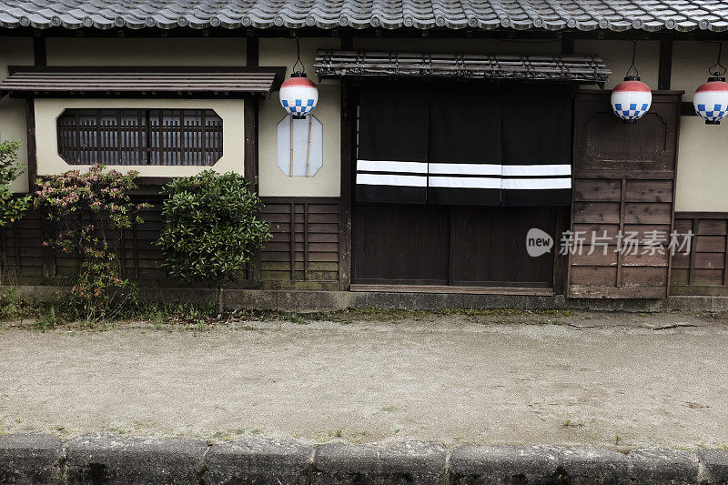 传统日本房屋的背景