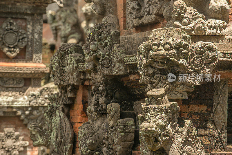 巴厘岛的寺庙雕刻