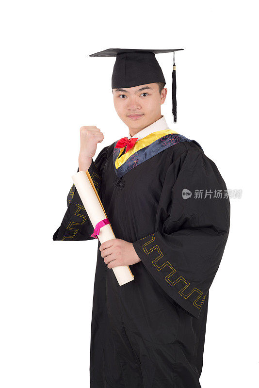 亚洲青年男子毕业典礼