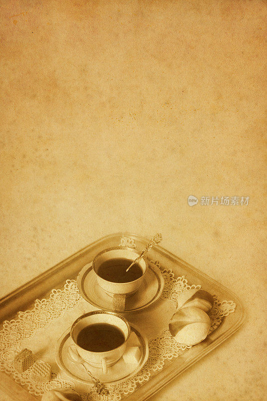 古董咖啡背景