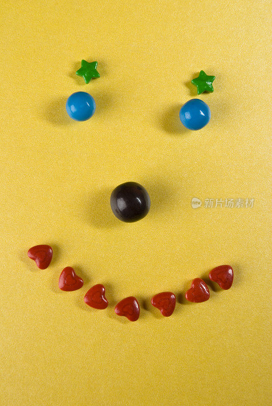 幸福的糖果的脸