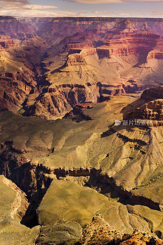 垂直大峡谷国家公园亚利桑那州经典彩色电影调性