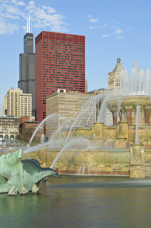 白金汉喷泉+地平线-芝加哥