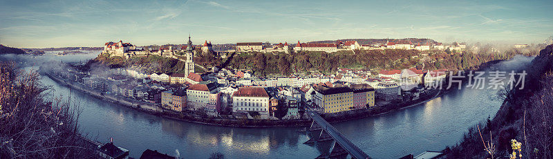 Burghausen，德国，巴伐利亚，历史小镇