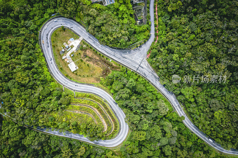 空中公路之旅——丛林中弯弯曲曲的道路