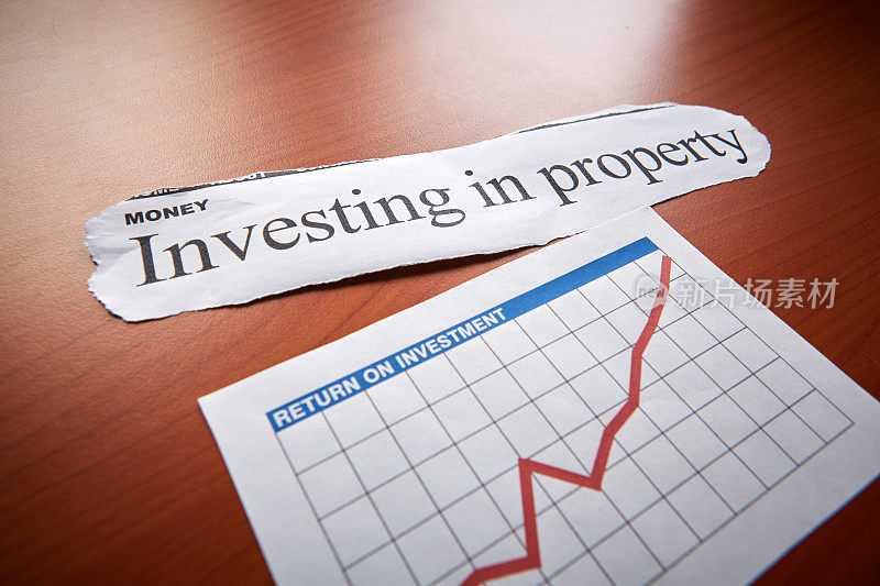 “房地产投资”标题，乐观上升的图表