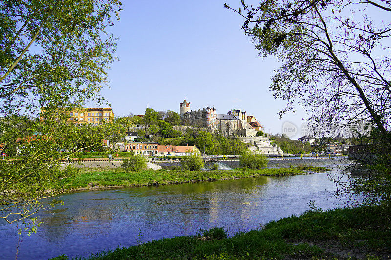 赛尔河畔的伯恩堡城堡。萨克森-安哈尔特，伯恩堡的文艺复兴城堡。