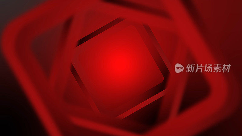 4k红色新潮现代背景，3D渲染纹理与正方形旋转，矩形表面概念，抽象，干净和柔软的动画简单运动，无限循环