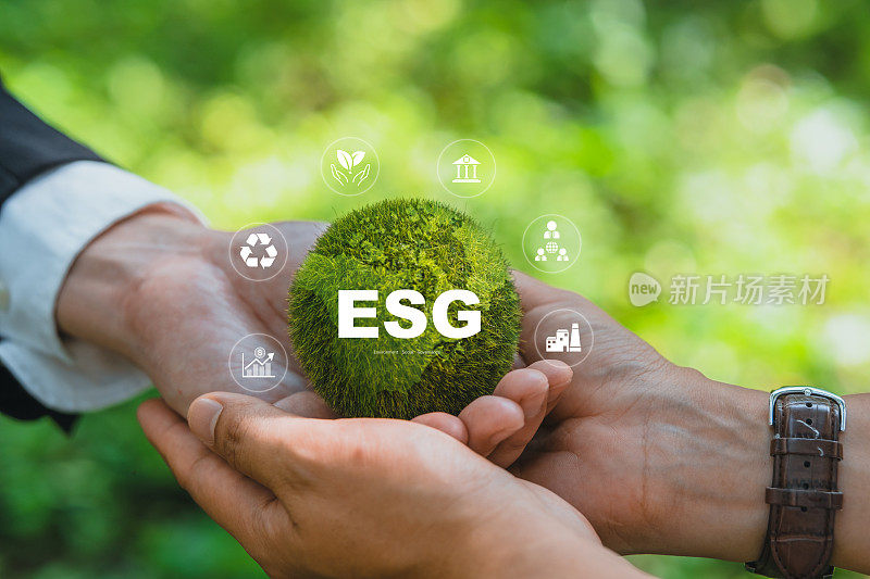 ESG概念，可持续发展目标(SDGs)基于可持续发展和绿色商业的理念，以绿色技术和环境技术为标志的全球通信网络