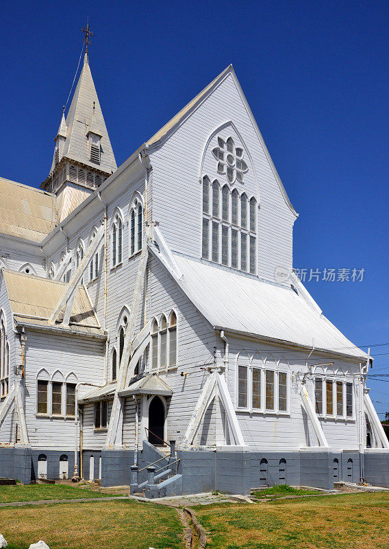 圣乔治大教堂-木制结构，由许多飞拱支撑，乔治城，圭亚那