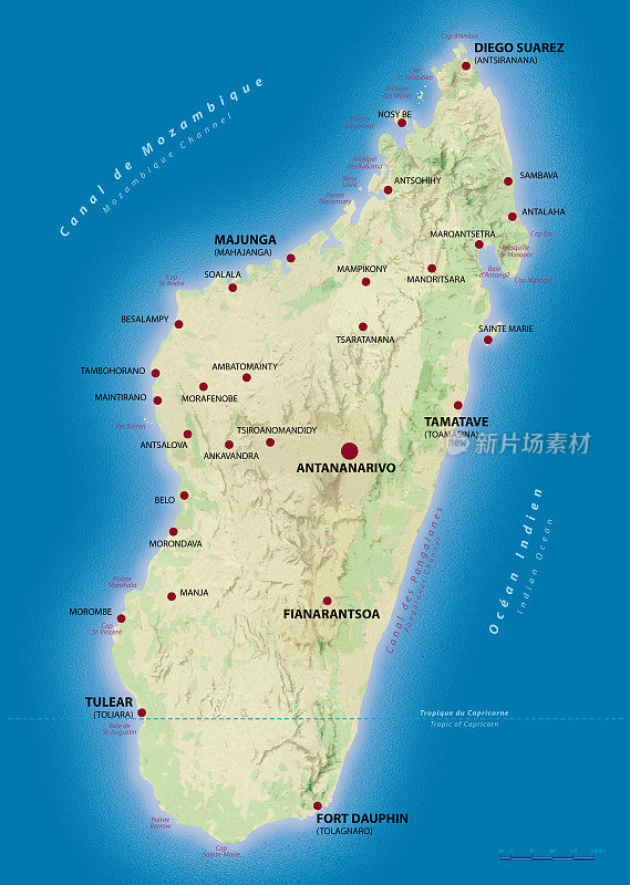 马达加斯加的地图