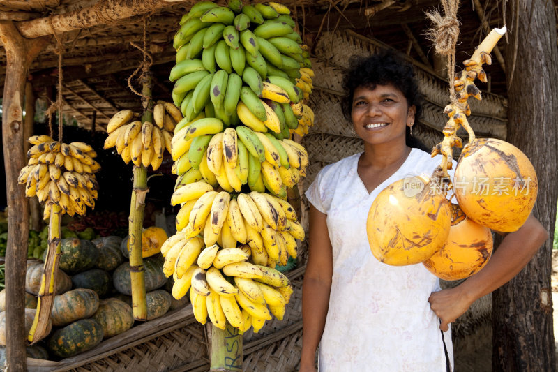 斯里兰卡热带水果摊