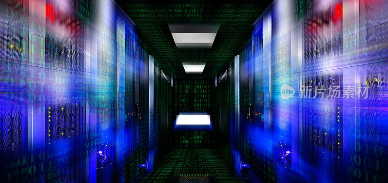 神奇的对称数据中心房间二进制代码穿透超级计算机