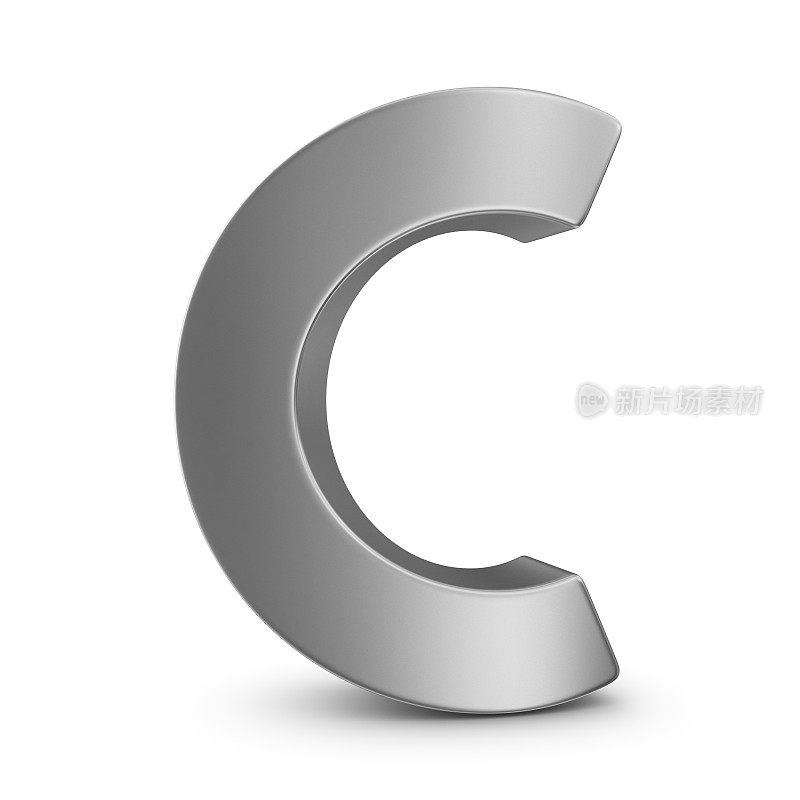 金属字母C