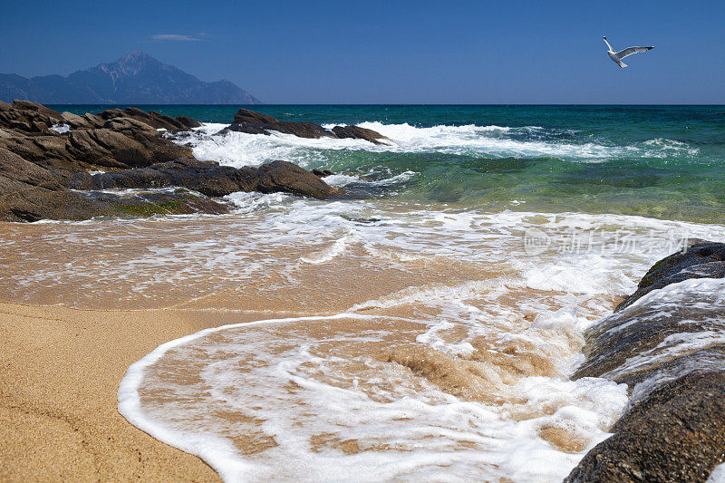 海与rocks-seascape