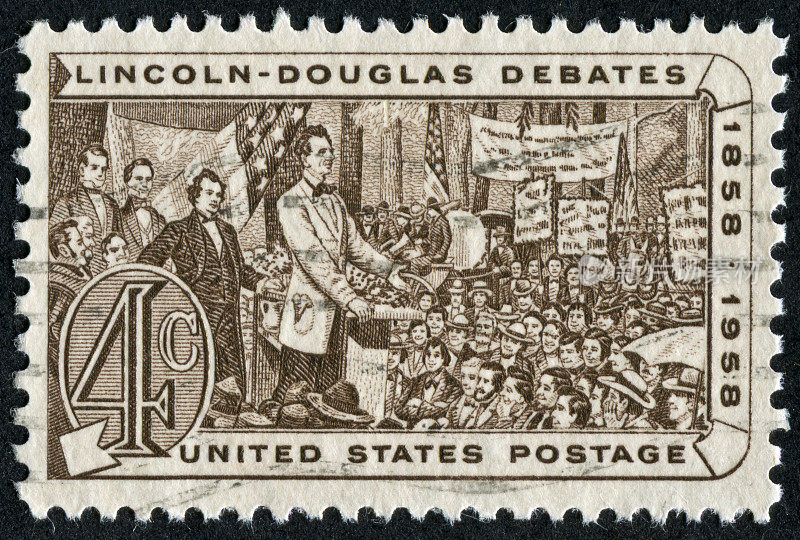 林肯-道格拉斯辩论邮票