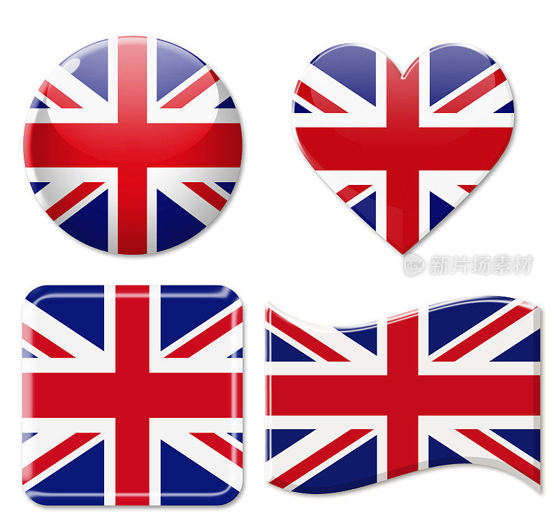 英国旗帜和图标设置