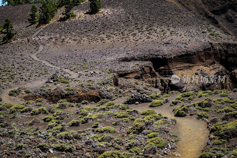 黑洞火山口，火山路线，坎布雷维贾，拉帕尔马，西班牙